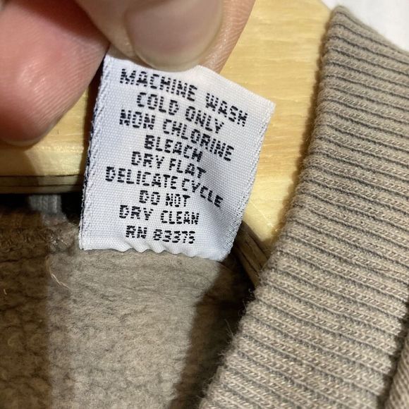 SDI Vintage Mens Crewneck Size Small Olive Tan Pullover Sweatshirt Long Sleeve - Picture 5 of 5